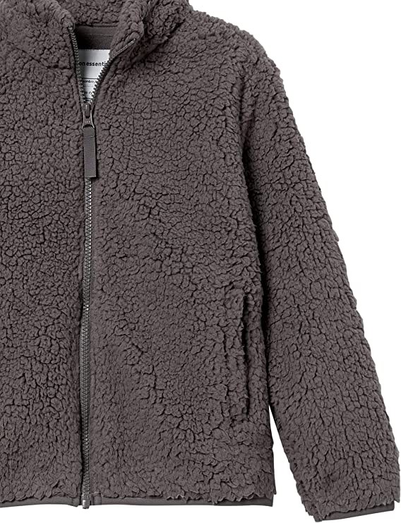 Amazon Essentials Girls' Sherpa Fleece Full-Zip Jacket Girls' Sherpa Fleece Full-Zip Jacket